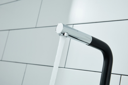 Смеситель для кухни Paulmark KASSEL Ka214311-401 на раковину антрацит без термостата